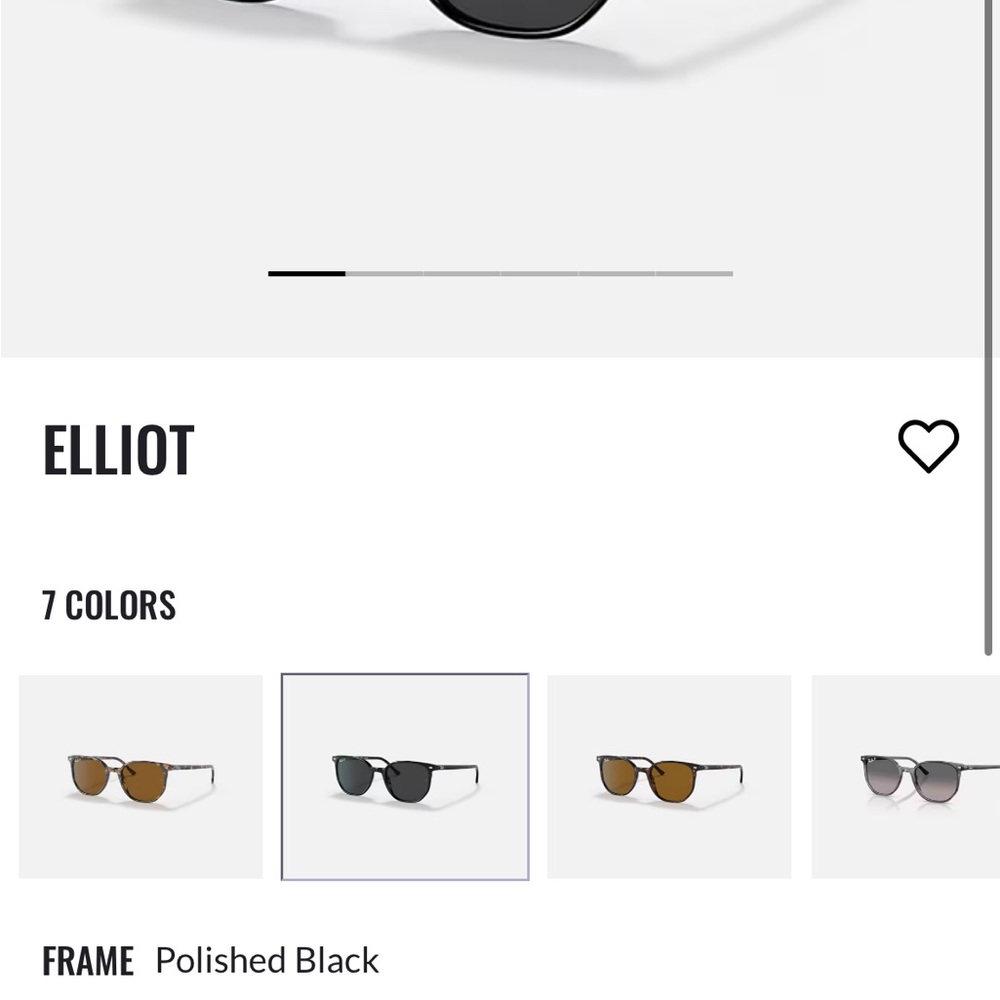 Ray-Ban Polarized Polished Black Elliot Sunglasses